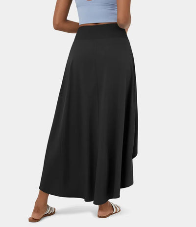 Elegante falda con pantalones cortos con bolsillos 2 en 1 incorporados - Afrodita