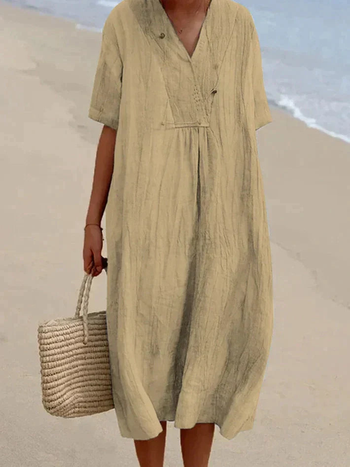 Rosana™ - Vestido de lino y algodón