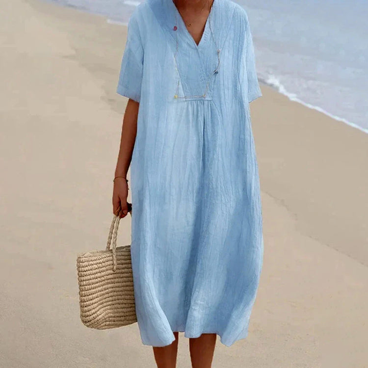 Rosana™ - Vestido de lino y algodón